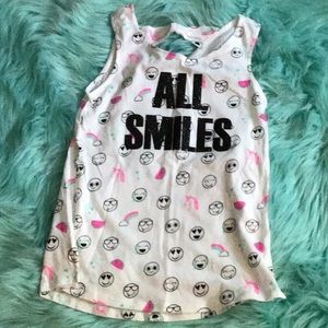 Emoji tank top for girls